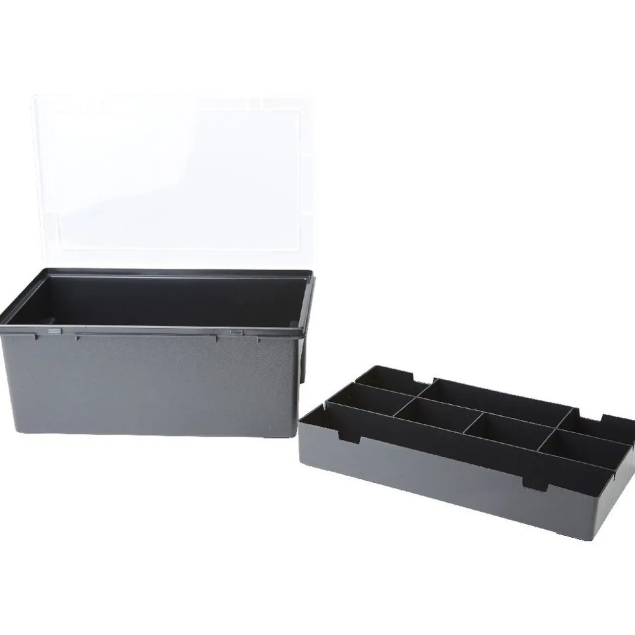 Boîte de rangement organisateur 8 compartiments noir