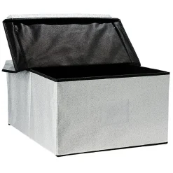 Boîte de rangement pailletée avec couvercle 3 couleurs