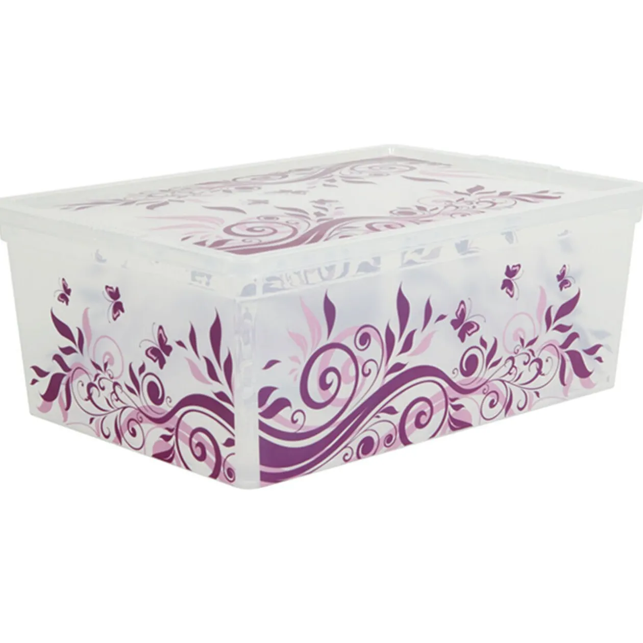 Boîte de rangement plastique 18 L design arabesque