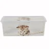 Boîte de rangement plastique 2 L design chat ou chiots