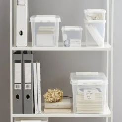 Boîte de rangement plastique transparent 14L