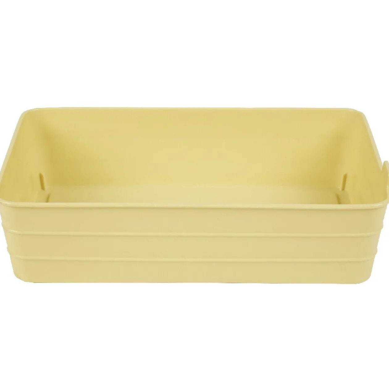 Boîte de rangement plastique jaune gris x4