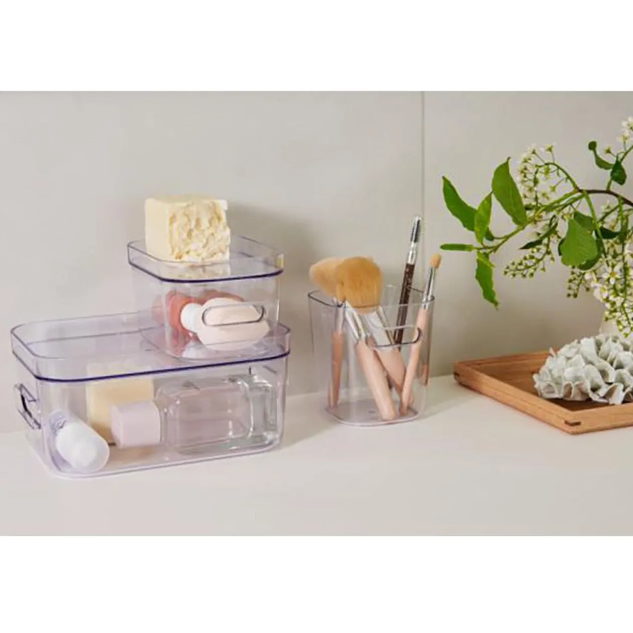 Boîte de rangement plastique transparent SmartStore Compact Clear XS