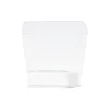 Boîte de rangement salle de bain plastique transparent 16,5x16,5xH14,5 cm