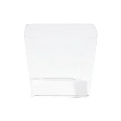 Boîte de rangement salle de bain plastique transparent 16,5x16,5xH14,5 cm
