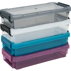 Boîte de rangement transparente à clip 0,55L