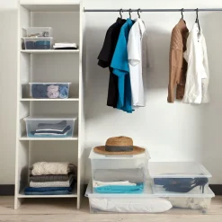 Boîte de rangement transparente 46 L