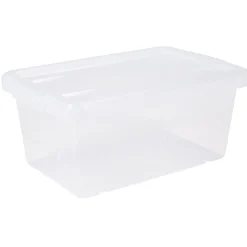Boîte de rangement transparente avec couvercle 4,4L