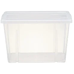 Boîte de rangement transparente avec couvercle 18,8L
