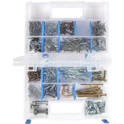 Boîte de rangement transparente avec séparateur amovible orange