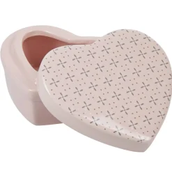 Boîte en forme de coeur rose