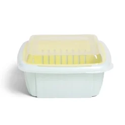 Boîte égouttoir plastique vert anis 22x22xH10cm