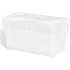 Boîte 6L plastique transparent x6