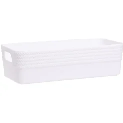 Boîte plastique blanc 25x11xH7cm