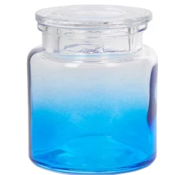 Boîte poubelle à coton effet tie and die bleu