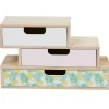 Boîte range bureau 3 tiroirs Sweet exotic