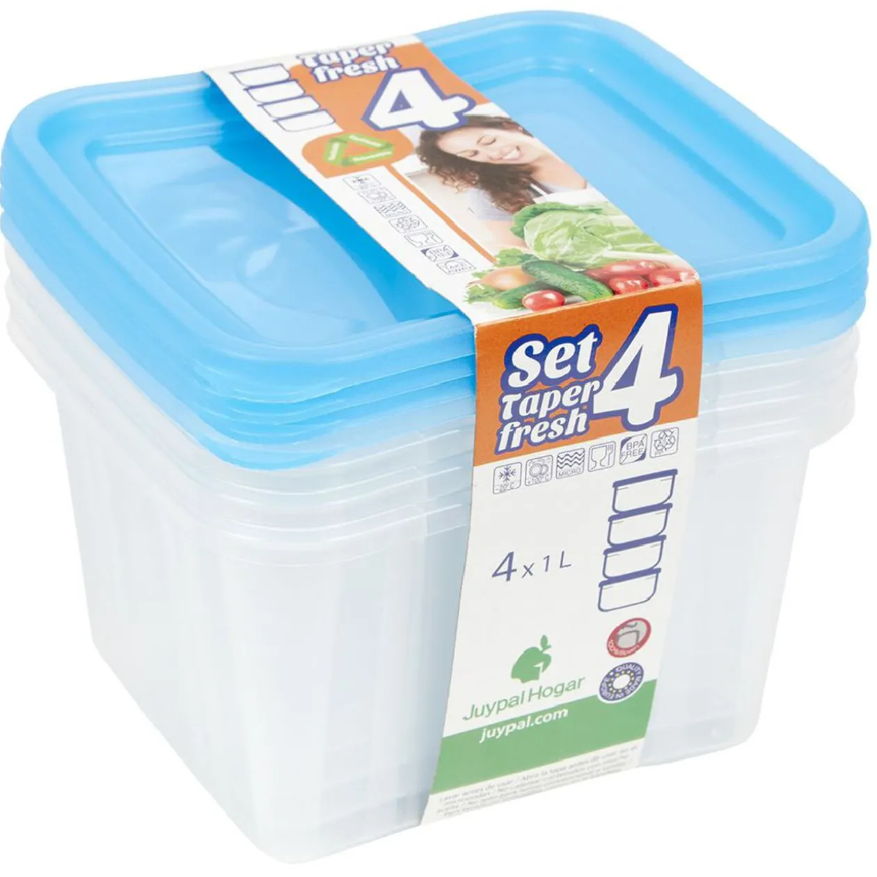 Boîte rangement alimentaire 1,1 L x4