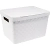 Boîte rangement en plastique design relief 17,5L