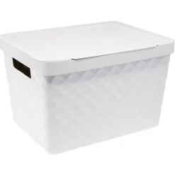 Boîte rangement en plastique design relief 17,5L