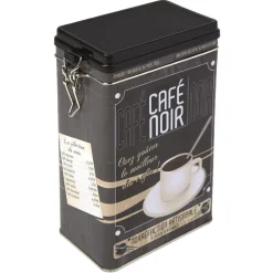Boîte rectangulaire en métal design café noir
