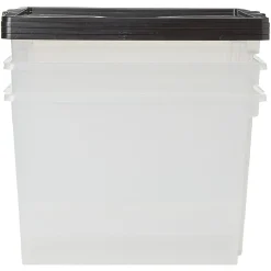 Boîte transparente et noire L35.5H26.5 cm x3