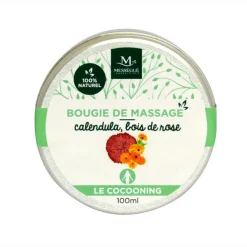 Bougie de massage bois de rose et calendula