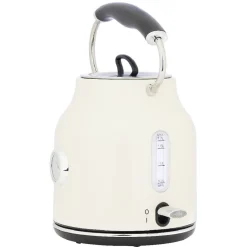 Bouilloire rétro indicateur température blanc crème 1,7 L