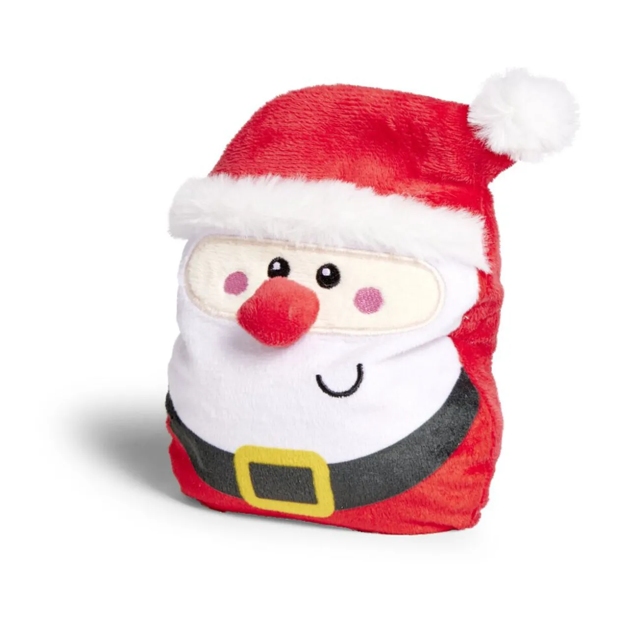 Bouillote Père Noël rouge et blanc 15,5x16,5cm