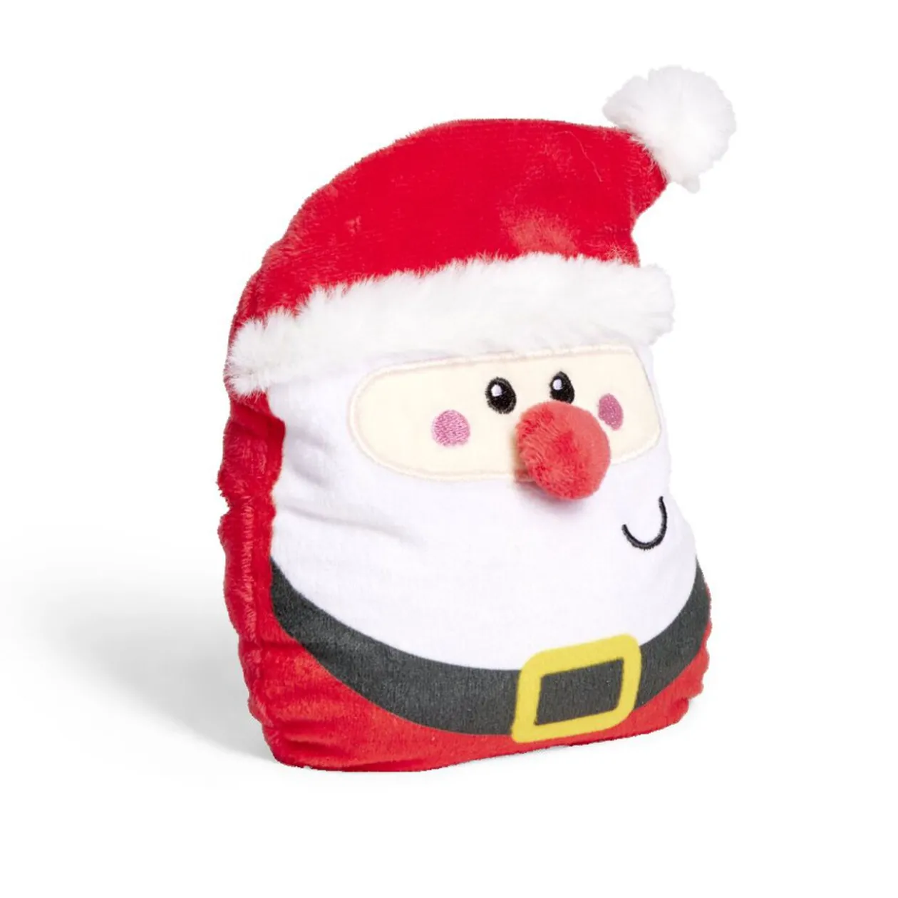 Bouillote Père Noël rouge et blanc 15,5x16,5cm