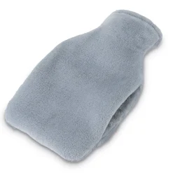 Bouillotte chauffe mains 780ml effet fourrure grise 16x25cm