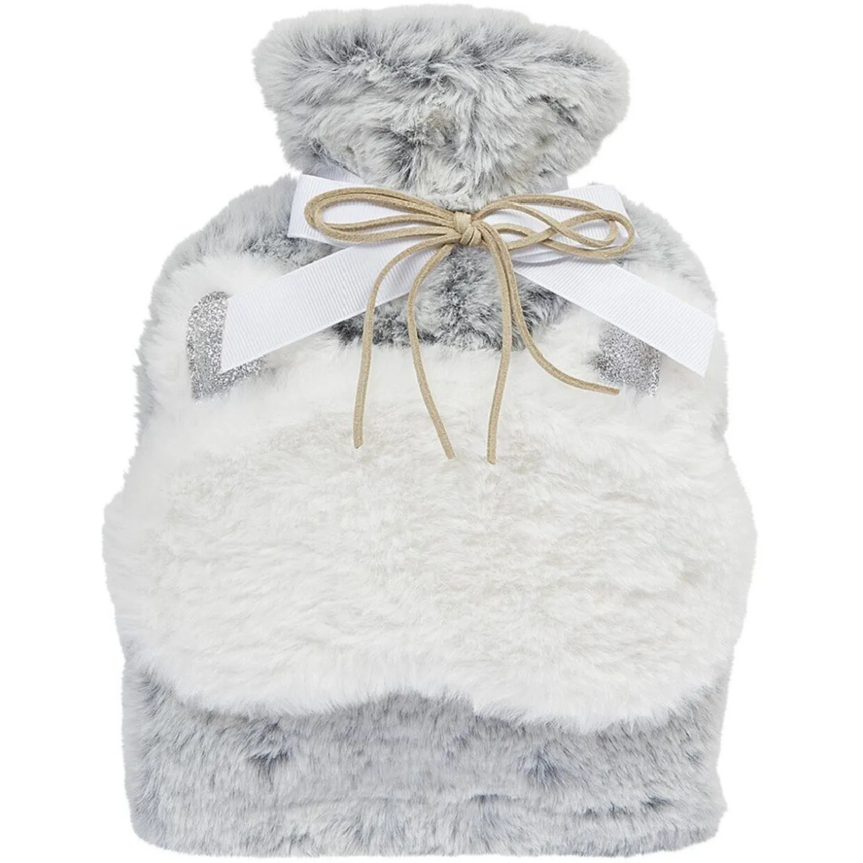 Bouillotte et masque pour les yeux effet fourrure