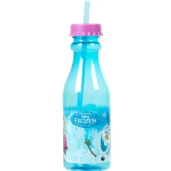 Bouteille avec paille La Reine des Neiges