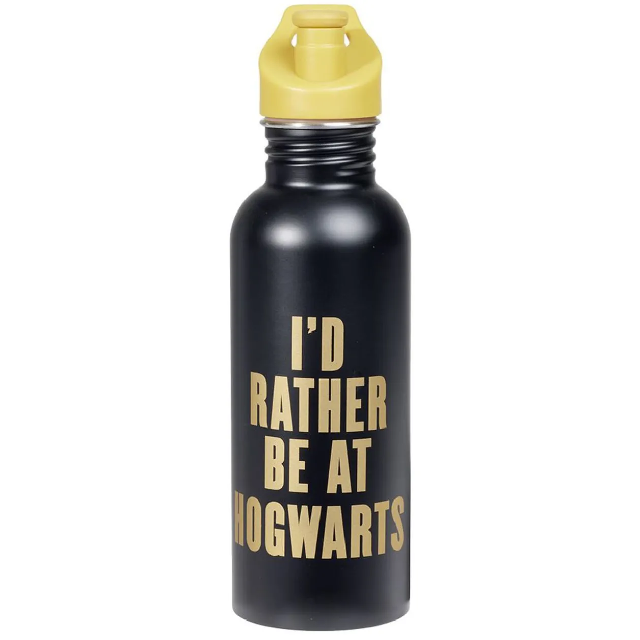 Bouteille gourde Harry Potter Hogwart Poudlard métal noir et orange