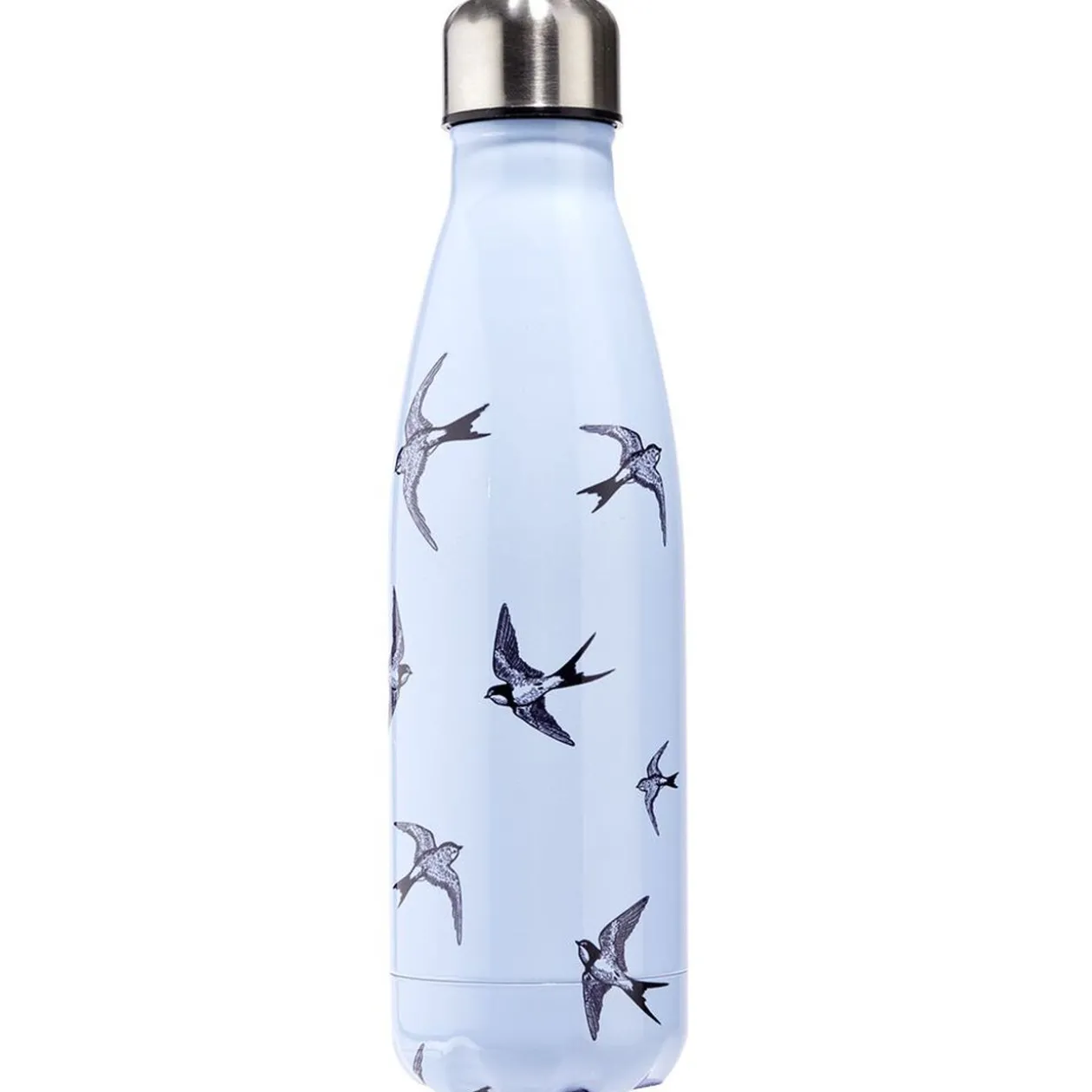 Bouteille isotherme inox motifs oiseaux gris 500ml