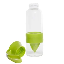 Bouteille presse agrume transparent vert 550 ml