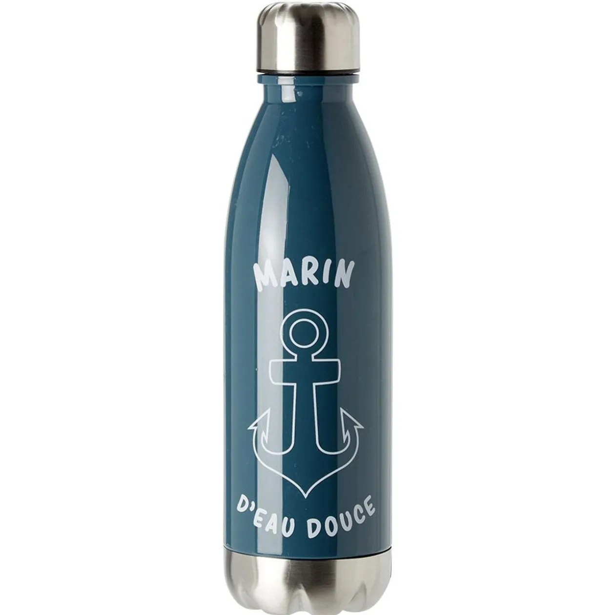 Bouteille réutilisable message imprimé H25 cm