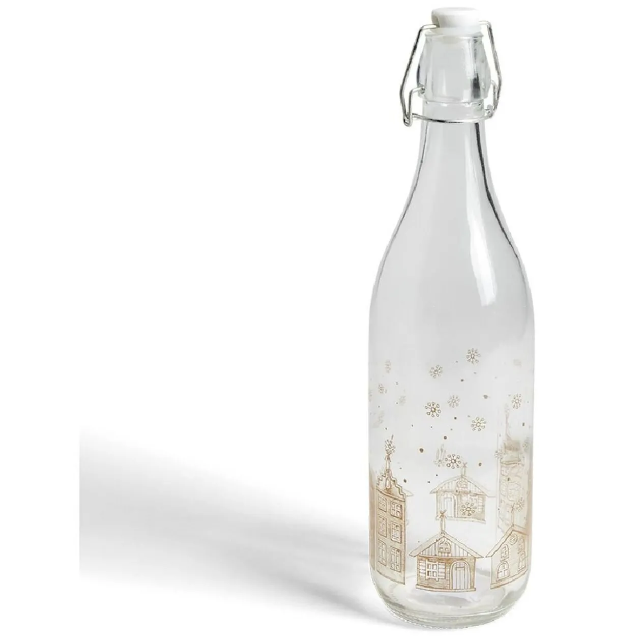 Bouteille verre officina 1L déco Noël - 2 modèles