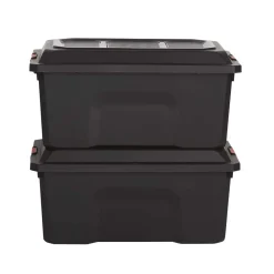 Box de bricolage 40 L noir x2