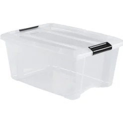 Box de rangement à clips 15 L transparent