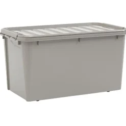 Box de rangement à clips grise 70 L