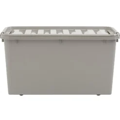 Box de rangement à clips grise 70 L