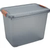 Box de rangement à couvercle XXL 69 L gris
