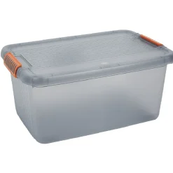 Box de rangement à couvercle 43 L gris