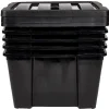 Box de rangement 30 L noir x5
