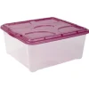 Box de rangement 18 L transparent et violet