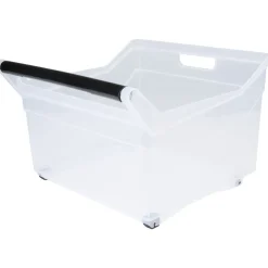 Box de rangement à roulettes transparent 36 L