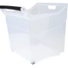 Box de rangement à roulettes transparent 54 L