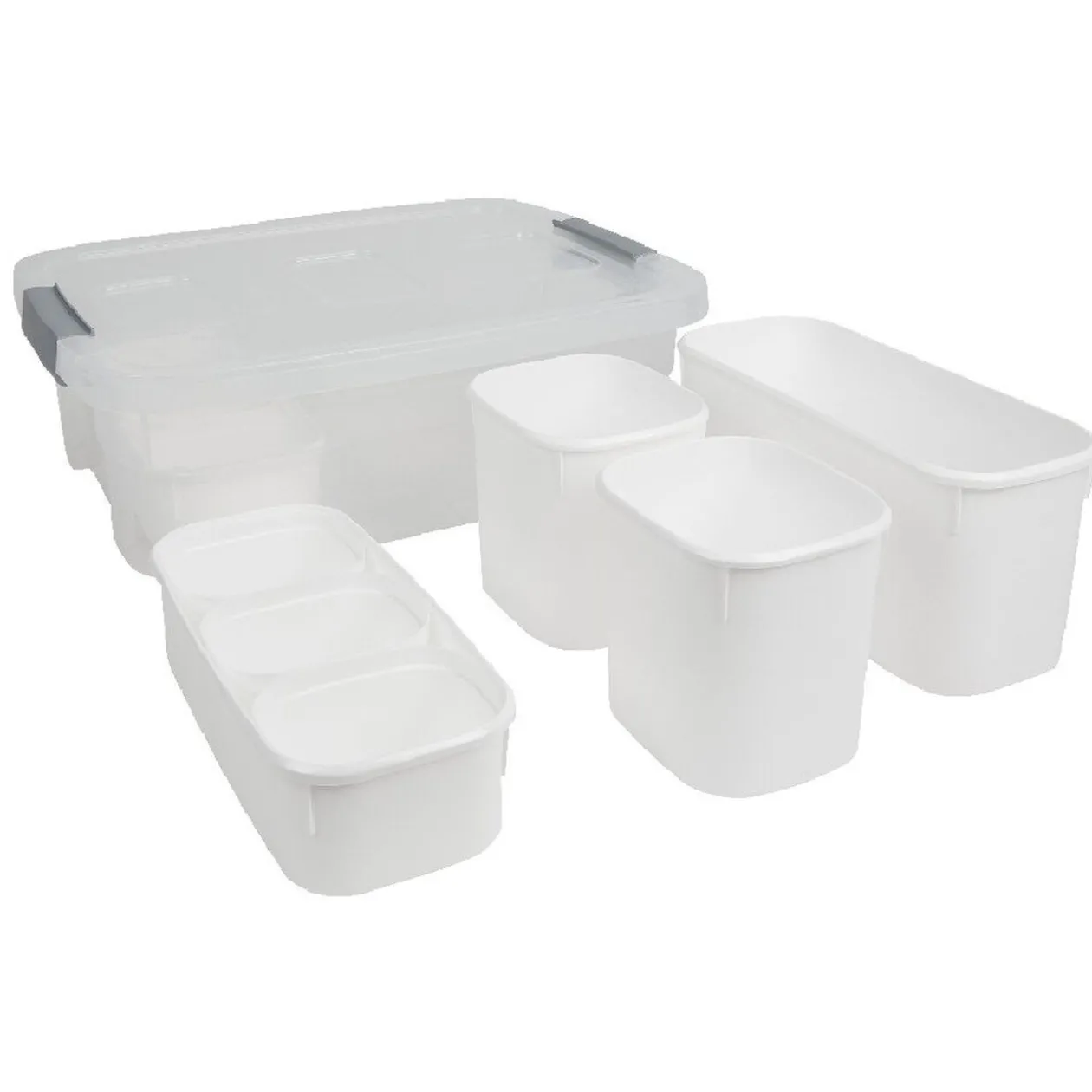 Box de rangement avec 11 casiers modulables 32 L