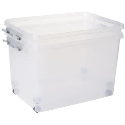 Box de rangement avec fermeture clips 45L x2 - 52x36,5xH34cm