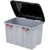 Box de rangement brico gris 54L 60x40xH38cm